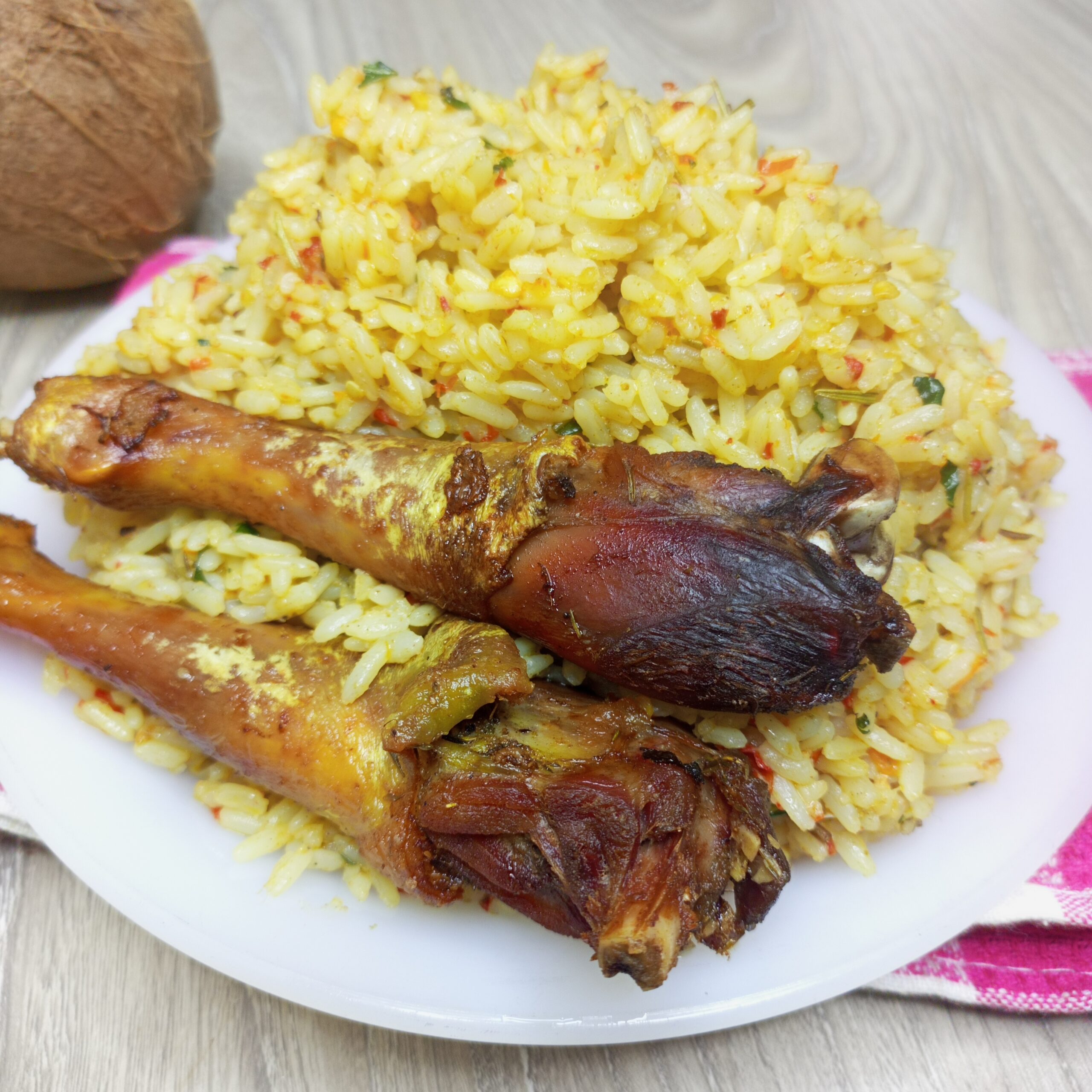 Coconut Milk Rice and chicken