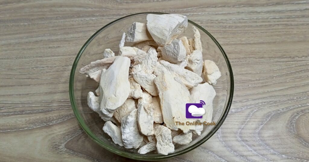 Dried cassava for white amala