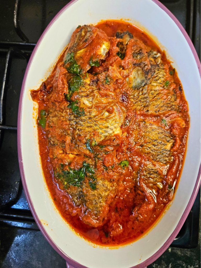 tomato paste fish stew